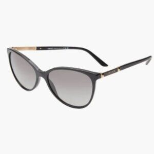 Versace 58mm Round Sunglasses Medusa Logo Havana NWT